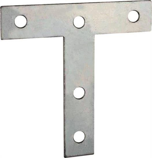 T Plate- 3" x 3"- Steel- Zinc Plated