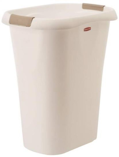 Trash Can- 32 Quart- Kitchen- Open Top- White