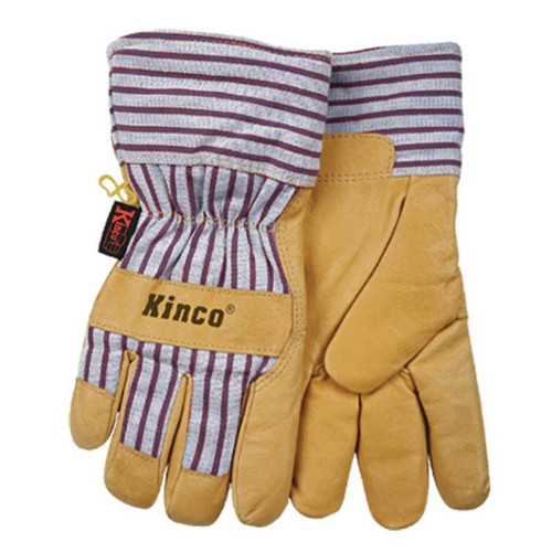 Gloves- Men's Lined- Leather Palm Work Glove- Large