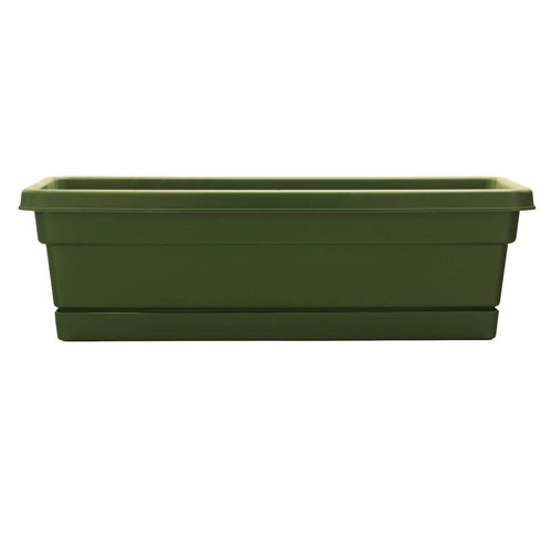 Window Box Planter- 30"- Plastic- Evergreen Color
