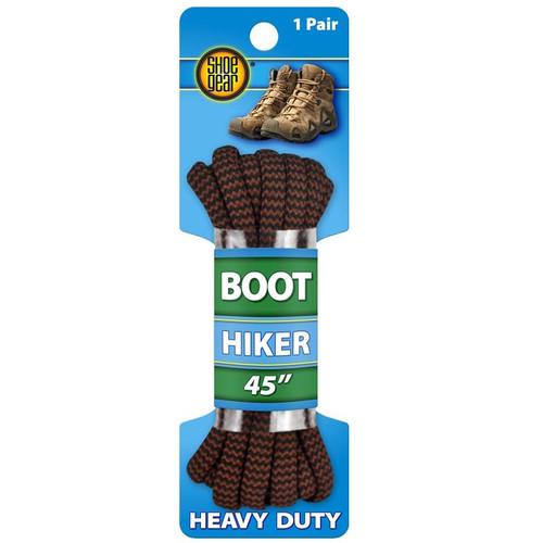 Boot Laces Black/Brown 54"- Round- Waxed