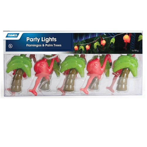 Party Lights- Flamingos & Palm Trees- 10 Light Set