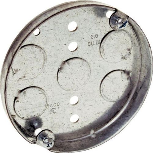 Ceiling Pan Box- 4"- Steel- 1/2" Deep