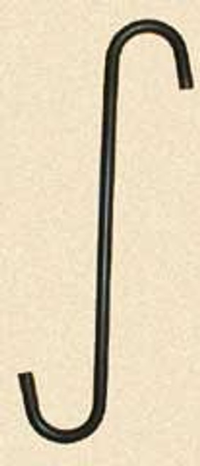 Plant S Hook-  6"- Black- With 1" Hoops