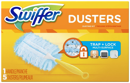 Swiffer Duster Starter Kit- 1 Handle- 5 Duster Heads