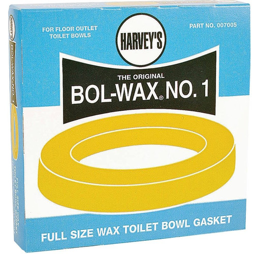 Toilet Bowl Wax Ring- Bol Wax # 1- 3 & 4" Waste Line
