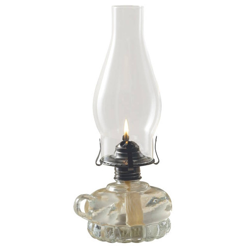 Oil Lamp- Chamber- 12" High- Clear