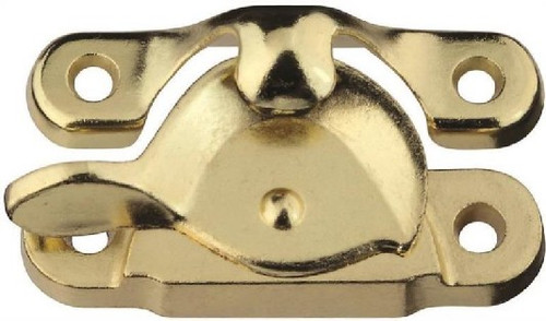 Sash Lock- Aluminum/Zinc- Bright Brass