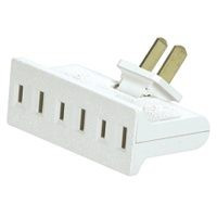 Outlet Adapter Swivel 3 Way- Non-Polarizedd