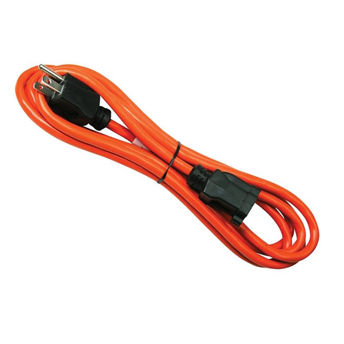Electrical Extension Cord- 16/3- 8'- 13 Amp- 125 VAC- Orange