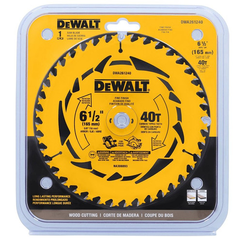 Circular Saw Blade-  6 1/2"- 40 Teeth- 5/8" Arbor