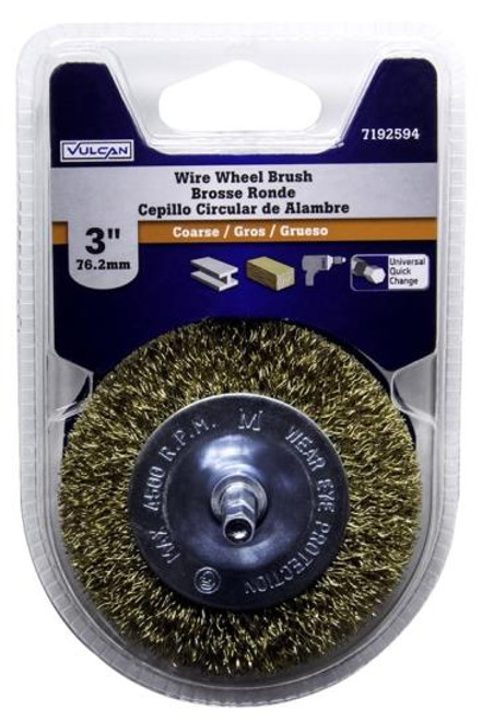 Wire Wheel Brush- 3" Dia- Coarse Grade