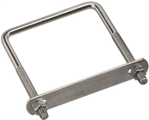 U-Bolt- Square- 3/8" x 4" x 5"- Zinc Plated