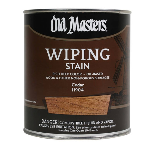 Old Masters- Wiping Stain- Cedar- Quart