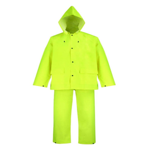 Rain Suit- 3 Piece- Jacket- Bib Pants & Removable Hood- 3 XL