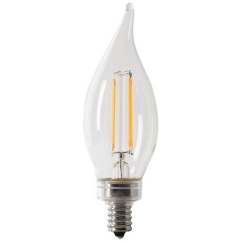 LED- Candelabra- Flame Tip- Clear- 1000 Lumens- 10 Watts- 2 Pack