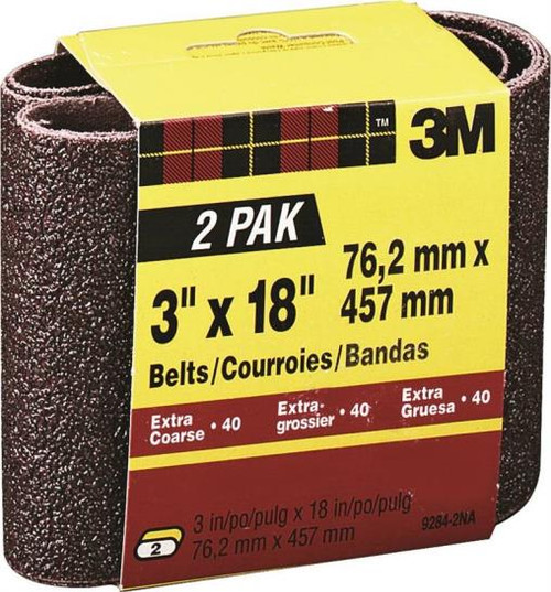 Sanding Belt- 3" x 18"- 50 Grit- 5 Pack