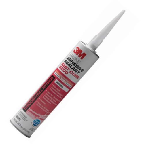 3M- 5200- Marine Adhesive/Seal- "FAST CURE"- White- 10 Oz