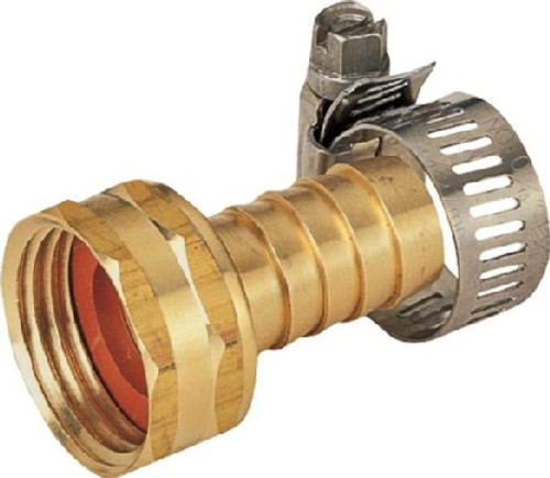 Garden Hose- Female End With Clamp- Brass