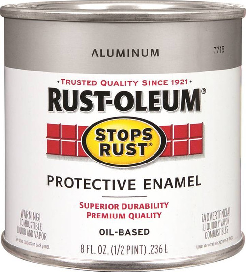 Rust-Oleum- Aluminum- Half Pint- Gloss- Oil Enamel