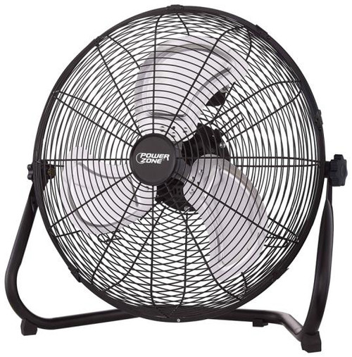 Fan- Floor- Tiltable- 20"- 3 Speed- Black- Heavy Duty