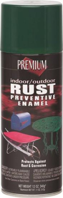 Premium- Rust Preventive- Spray Paint- Green- Gloss- 12 Oz