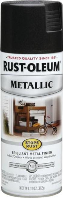 Rust-Oleum- Spray Paint- Metallic Black- Gloss- 11 Oz