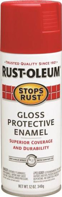 Rust-Oleum- Spray Enamel- Sunrise Red- Gloss- 12 Oz