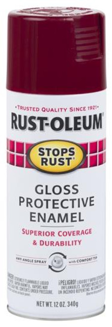 Rust-Oleum- Spray Enamel- Burgundy- Gloss- 12 Oz