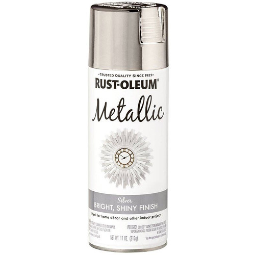 Rust-Oleum- Spray Paint- Metallic Silver- Gloss- 11 Oz