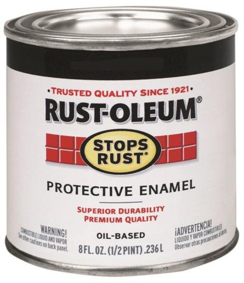 Rust-Oleum- Enamel- Black- Flat- Half Pint