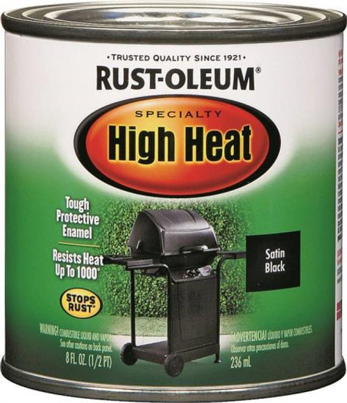 Rust-Oleum- High Heat- Half Pint- Black- Satin