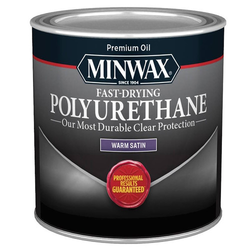Minwax- Polyurethane- Satin- Clear- Quart