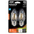 LED- Torpedo Tip- Clear- 300 Lumens- 3.3 Watts- 2700K-E26 Base- 2 Pack