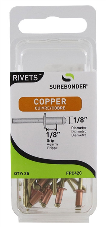Coper Pop Rivet Pop Rivet- Copper- 1/8