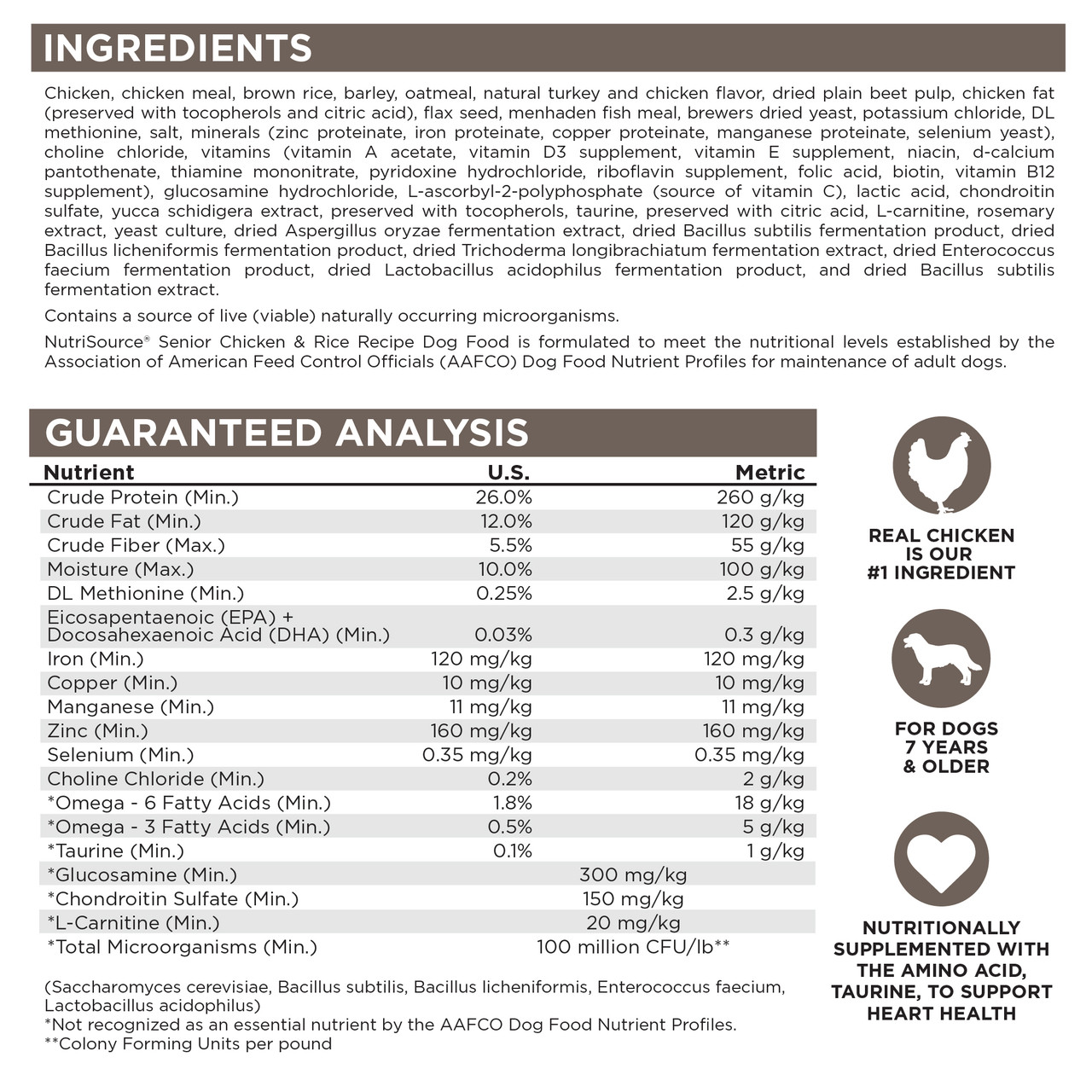 NutriSource Senior Chicken and Rice Dog Food