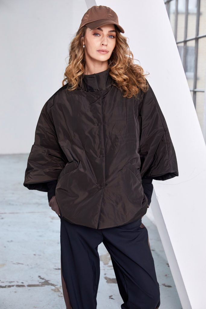 Naya Clothing High neck Reversible jacket with welt pocket and