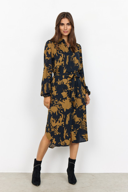 Soya Concept Brown Printed Shirt Dress