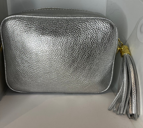 Silver Leather Camera Bags