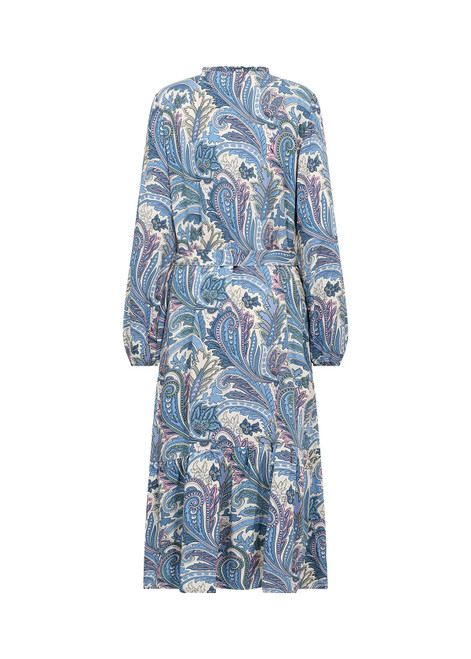 Soya Concept Pale blue paisley tie waist  dress