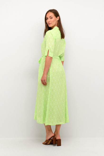 Cream Clothing CRTiah Fingerprint Green  Shirt Dress