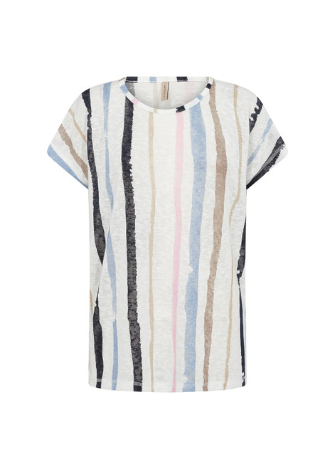 Soya concept Striped capped sleeved top