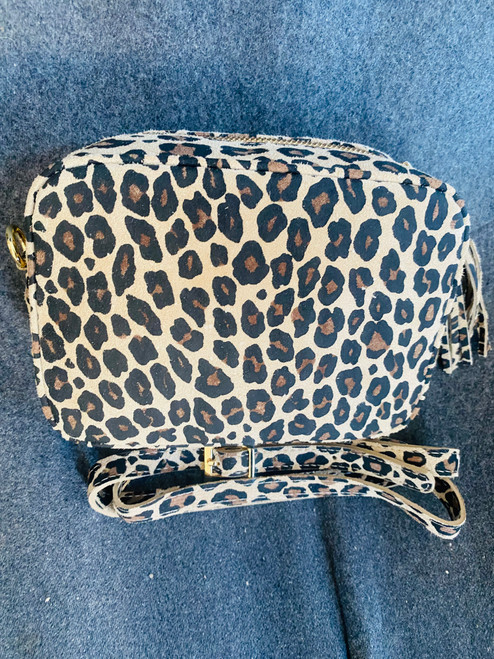 Suede Leopard print Camera Bag