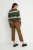 Cream Green Stripe Knit Sweater