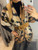 Leopard Print Scarf With Gold Foil