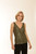 Pomodoro clothing khaki sequin vest, 62350,