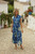 Pomodoro Pucci print Blue Dress , 72410,