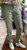 Stehmann cotton Khaki Cargo Trousers,