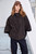 Naya Clothing High neck jacket with welt pocket and stud closing, NAW25299, Coco/Black .