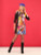 Dolcezza Abstract print Dress with black panels , 75626,
